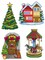 Christmas Village Сounted cross stitch kit with plastic canvas